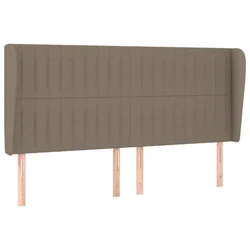 Uzglavlje s ušima smeđesivo 203x23x118/128 cm od tkanine