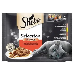 SHEBA Vlažna hrana za mačke sa ukusom govedine, 85g, 4 komada