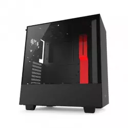 NZXT ohišje H500 Mid-Tower (CA-H500B-BR), črno-rdeče