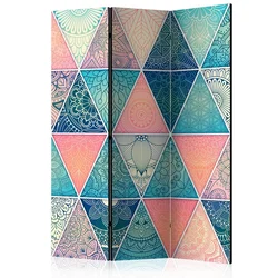 artgeist Paravan Oriental Triangles, 3-Delni, Dvostranski