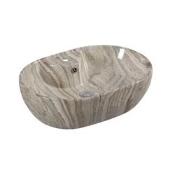 S6 Steklarstvo Šest UMIVALNIK marmor rjava S6BR3, 59 x 41 x 17 cm