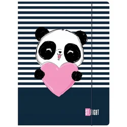 shumee Mapa z elastiko A4 ravna ljubezenska panda 300G