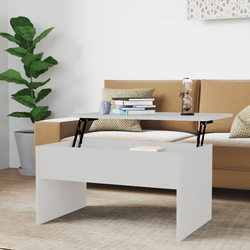 Den Klubska mizica bela 80x50,5x41,5 cm konstruiran les