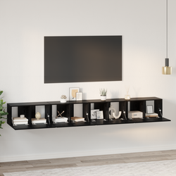 Set TV komoda Zidne 4 pcs Crni hrast 60 x 30 x 30 cm