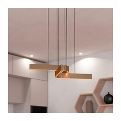 Eglo 901864 - LED RGBW prigušiva luster na sajli FOLCINO-Z 2xLED/18W/230V bakarna/crna
