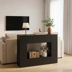 Konzolna stolica Crna 101 x 29 x 74 cm Konstrukcijsko drvo
