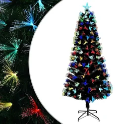 Umjetno božićno drvce s 250 LED svjetlima Zelena 210 cm PVC