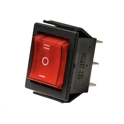DPM PREKLOPNO STIKALO, 3 POLOŽAJI: I/0/II, RDEČE, AC: 15A/250V [BMEP002]