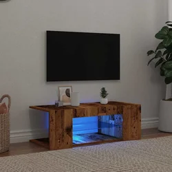 TV ormarić LED boja staro drvo 90x39x30 cm konstruirano drvo