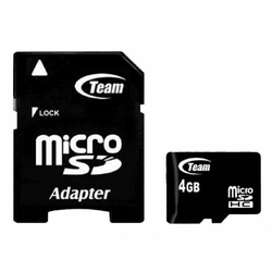 TEAMGROUP TEAM GROUP MICRO SDHC 4GB CLASS 10+SD Adapter TUSDH4GCL1003
