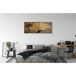 tulup.si Steklena slika Stara karta notebook 140x70 cm 4 obešalnika