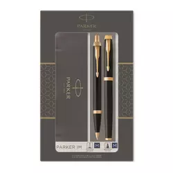 Parker poklon SET IM Black GT – Hemijska olovka + Nalivpero