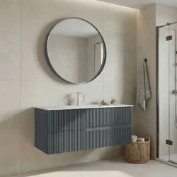 HANAH HOME Kupatilski ormarić sa umivaonikom i ogledalom (2 komada) Moonlight 120 v2 404