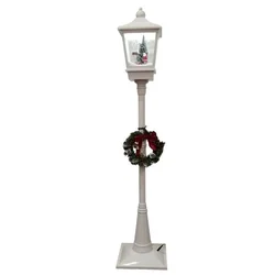 Dueesse Novogodišnji lampion sa vozićem, efektom padanja snega, svetlom i muzikom, 135cm, Beli
