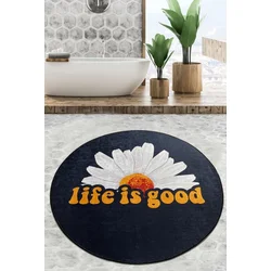 Lessentiel Maison Kupatilski otirač Life Is Good, 100cm, Crni