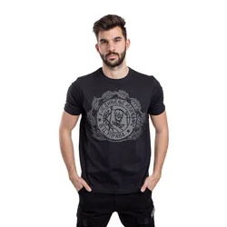 011Shop Muška majica kratkih rukava Ujedinjenje ili smrt, Crna