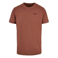 Mister Tee Majica Espresso rjasto rjava/črna/bela