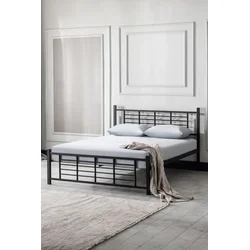 Woody Fashion Double Bedstead K01 - Black (140 x 190)