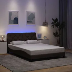 Okvir kreveta s LED-om bez madraca 140 x 200 cm od tkanine