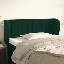 Uzglavlje s ušima tamnozeleno 83x23x78/88 cm baršunasto