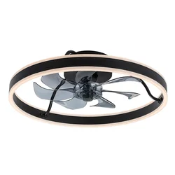 Rabalux Plafonjera sa ventilatorom Fanfy, 40W, 50cm, 3000-6000K, Crni