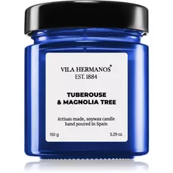 Vila Hermanos Apothecary Cobalt Blue Tuberose & Magnolia Tree dišeča sveča 150 g
