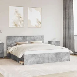 Krevetna konstrukcija Beton 180 x 200 cm Konstruirano drvo