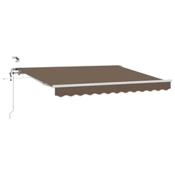 Povlačivi tende Sivosmeđa 400 × 350 cm Poliester
