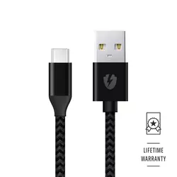 USB-C kabel Optishield THOR z dodatkom kevlarja in doživljenjsko garancijo - 1.2m