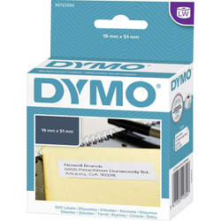 DYMO Tiskalni trak Dymo 11355, S0722550, 500 nalepk (19 x 51 mm), bele barve, za LabelWriter