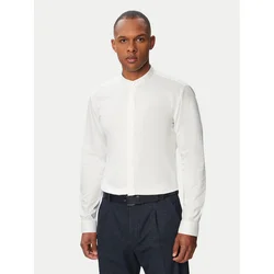 HUGO Srajca Kaleb 50544949 Bela Slim Fit