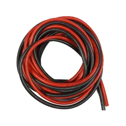 Silikonski kabel 10,0 mm2, 1m rdeč /1m črn