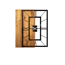 WALLXPERT Zidni sat Wooden Clock 37, Crna