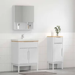 Set namještaja za kupaonicu s ladicama Zidne FLORO 2 pcs Bijelo