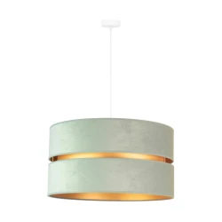 Duolla - Luster na sajli DUO 1xE27/15W/230V, prečnik 40 cm, zelena/zlatna