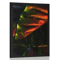 Plakat tropski palmovi listi - 20x30 white