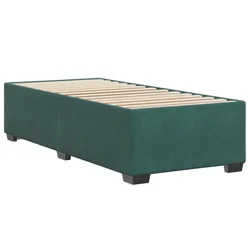 Vidaxl Posteljni okvir brez vzmetnice temno zelen 90x200 cm žamet