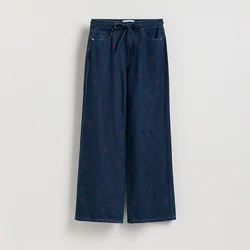 Reserved - Wide leg farmerke s vezom