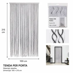 KMT Zavesa za vrata od gumenih traka, 100x215 cm