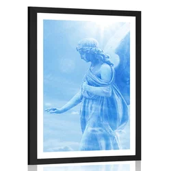 Plakat s paspartujem čudoviti angel na nebu - 20x30 no frame