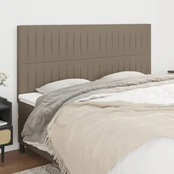 Uzglavlje boje taupe 200x5x118/128 cm tkanina