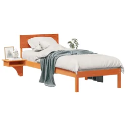 Vidaxl Konstrukcija postelje z vzglavjem Voskast rjav 75 x 190 cm
