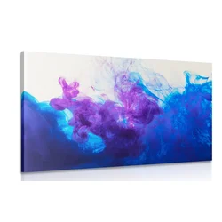Slika črnilo v modro-vijoličnih odtenkih - 120x80