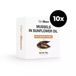 GymBeam Mussels in sunflower oil with smoked aroma