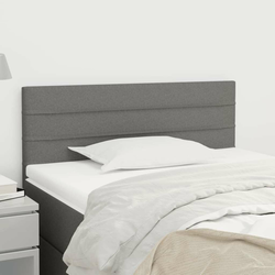 Vidaxl Posteljno vzglavje temno sivo 90x5x78/88 cm blago