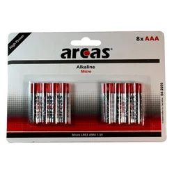 Alkalna mikro baterija LR03 AAA 1.5V 8/1 Arcas