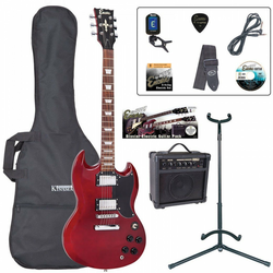 Encore EBP-E69CR Electric Guitar Outfit Cherry Red