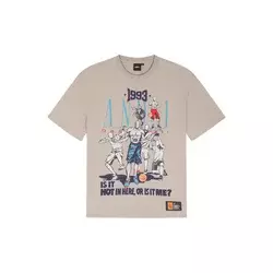 AND1 Majica Retro Logo azur/temno siva/črna/bela