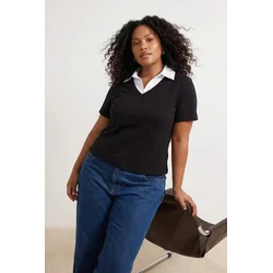 Trendyol Curve Ženska bluza Tbbss26Af00097, Crna
