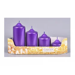 eoshop Adventne sveče GRADED kovinski d4,5x5/7/9/11cm 4ks